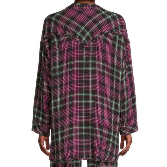 NWT Free People Intimately Plaid About You Flannel
Sleep long sleeve shirt XS - Picture 4 of 10